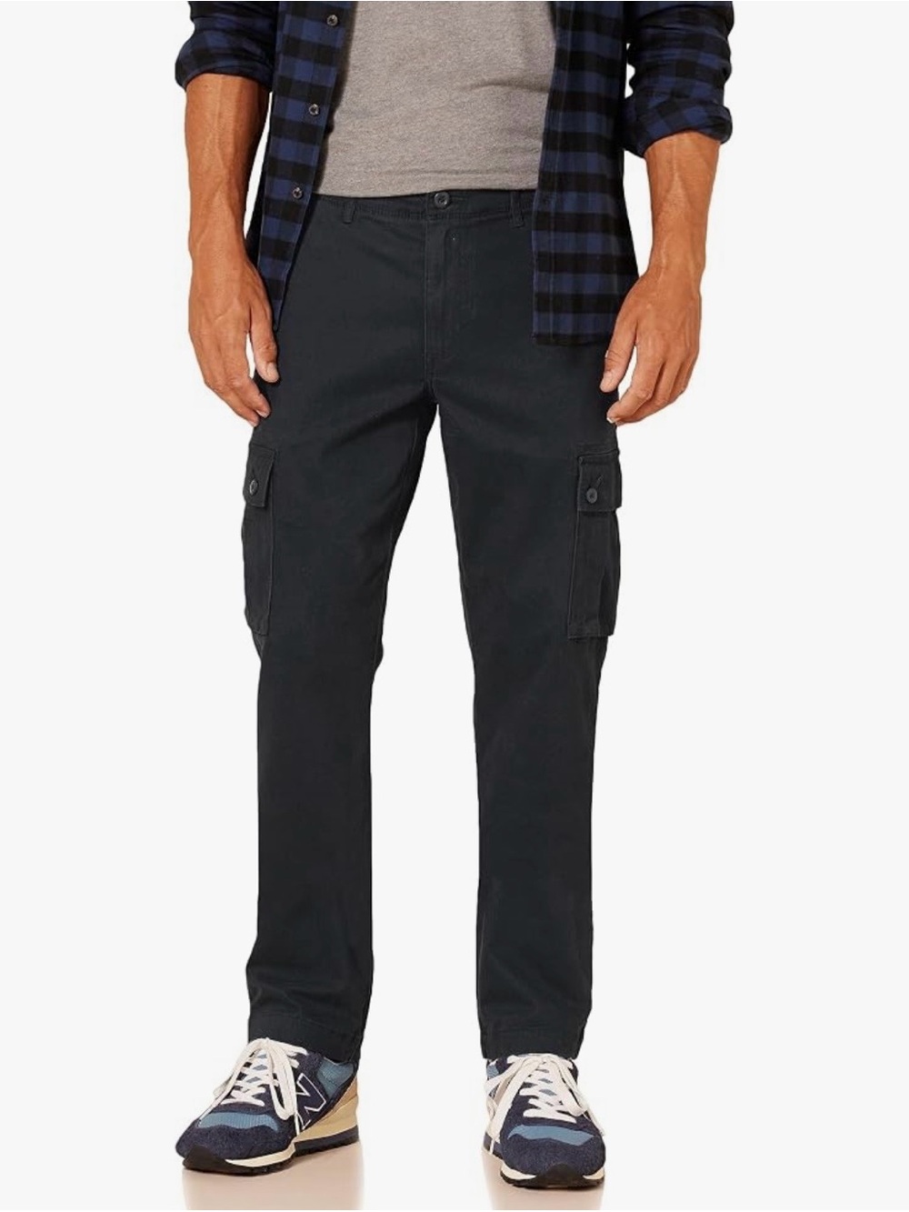 Amazon Essentials Men's Slim-Fit Stretch Cargo Pants Tapered Leg Black 31Wx28L